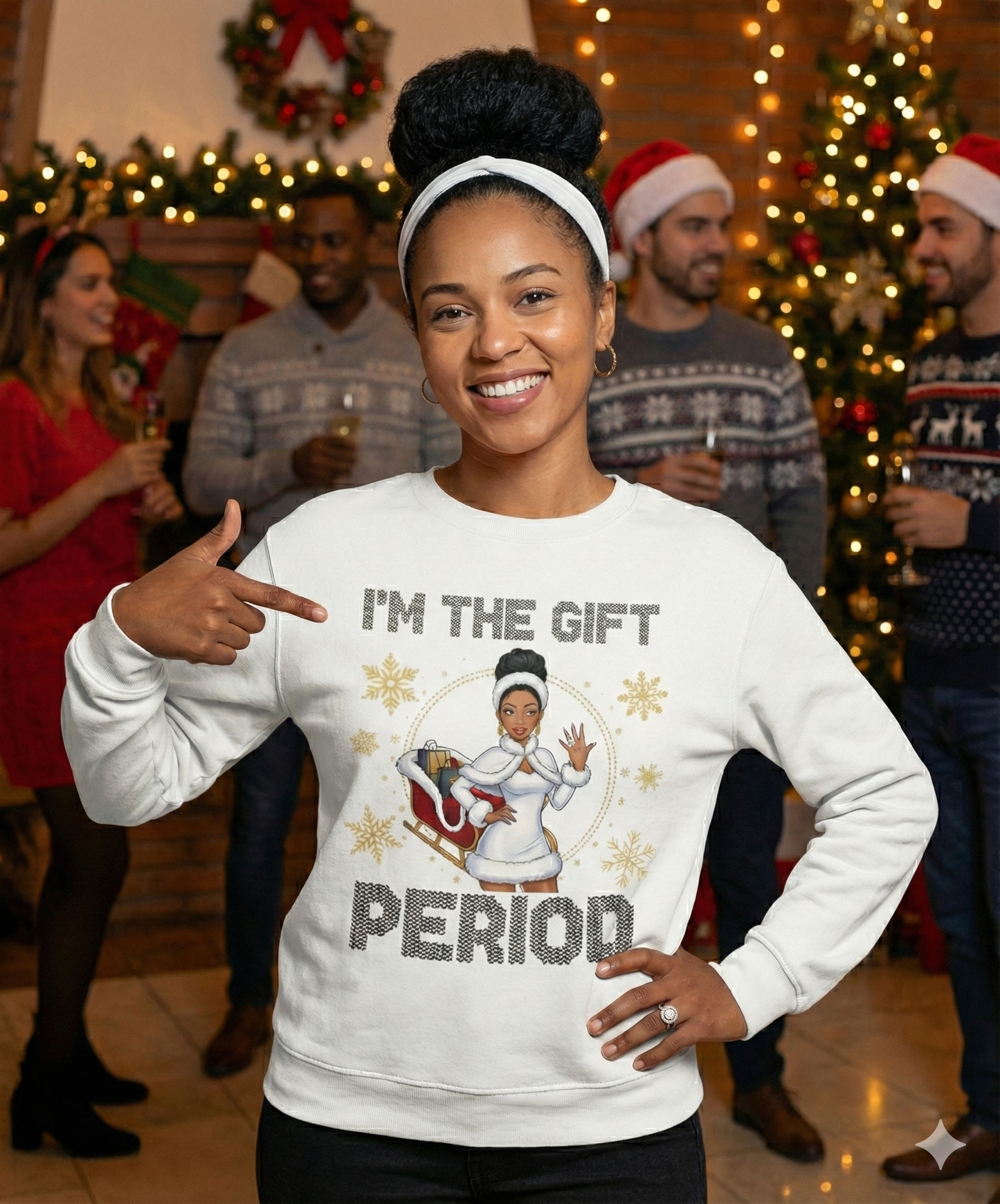 "I'M THE GIFT. PERIOD. Bridal White Top